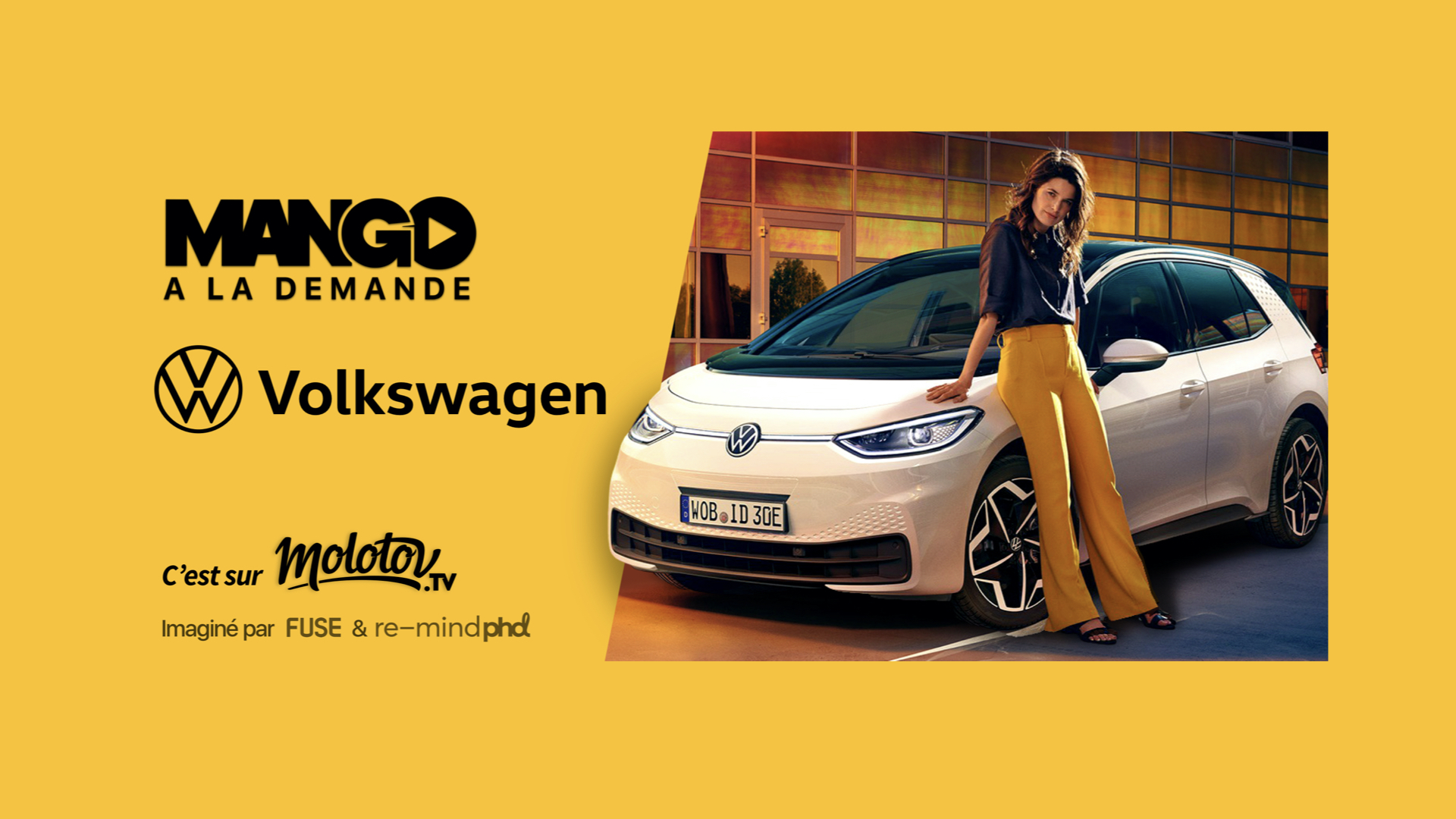 Streaming gratuit : Volkswagen accompagne Molotov dans le lancement de sa plateforme Mango © DR