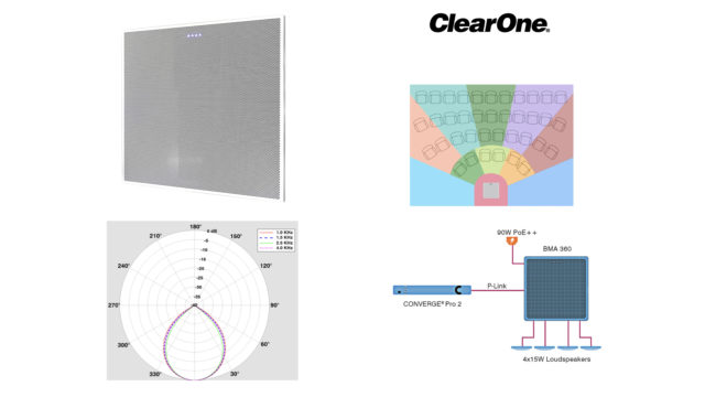 La dalle BMA 360 de ClearOne, parfaite pour visio-conférence et sonorisation, se voit doter de nouvelles options © DR