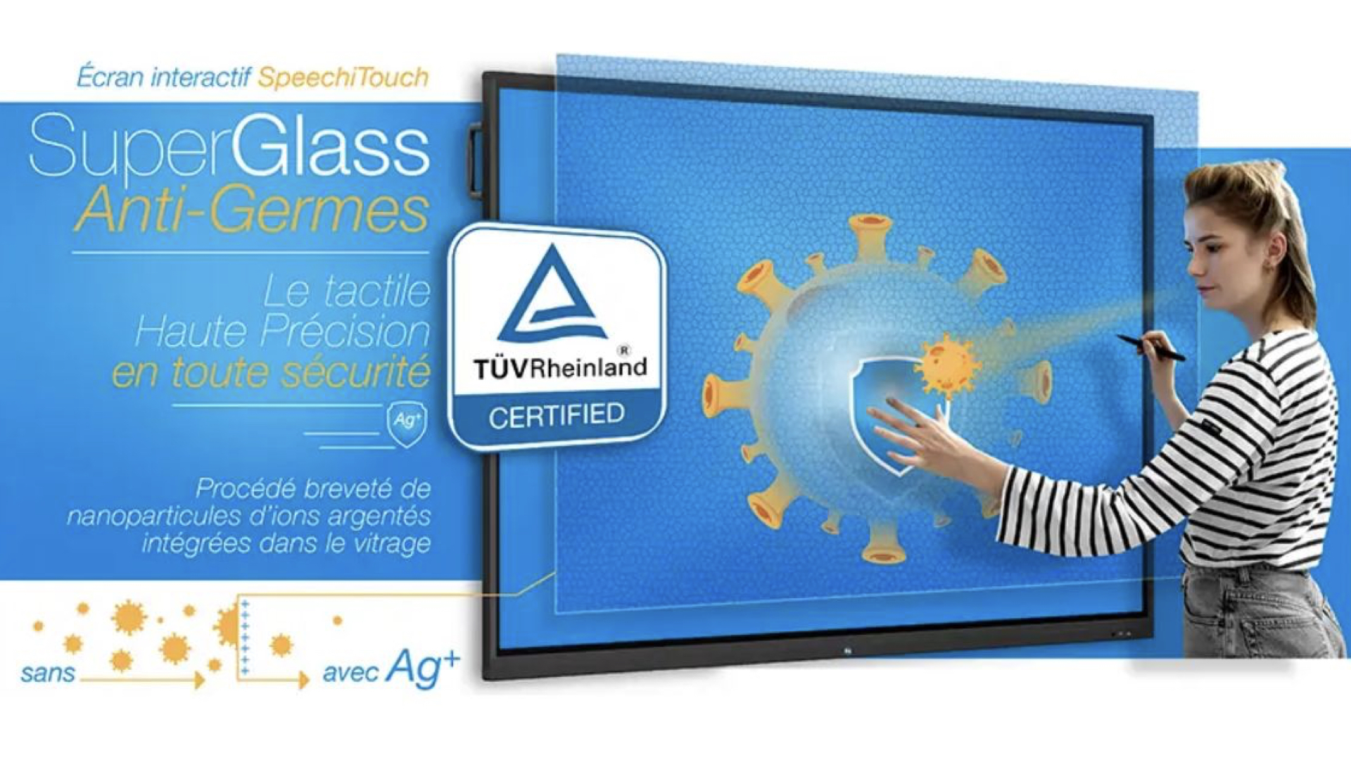 Speechi lance les écrans SuperGlass « de saison » avec un traitement anti-germes certifié © DR