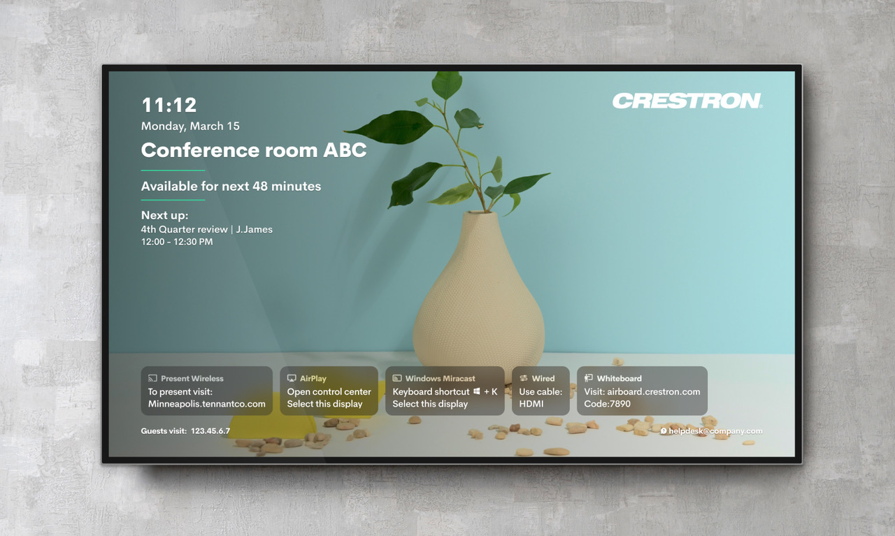 Crestron lance la nouvelle génération de solutions de présentation sans fil AirMedia pour les espaces de travail d’entreprises d’aujourd’hui © DR