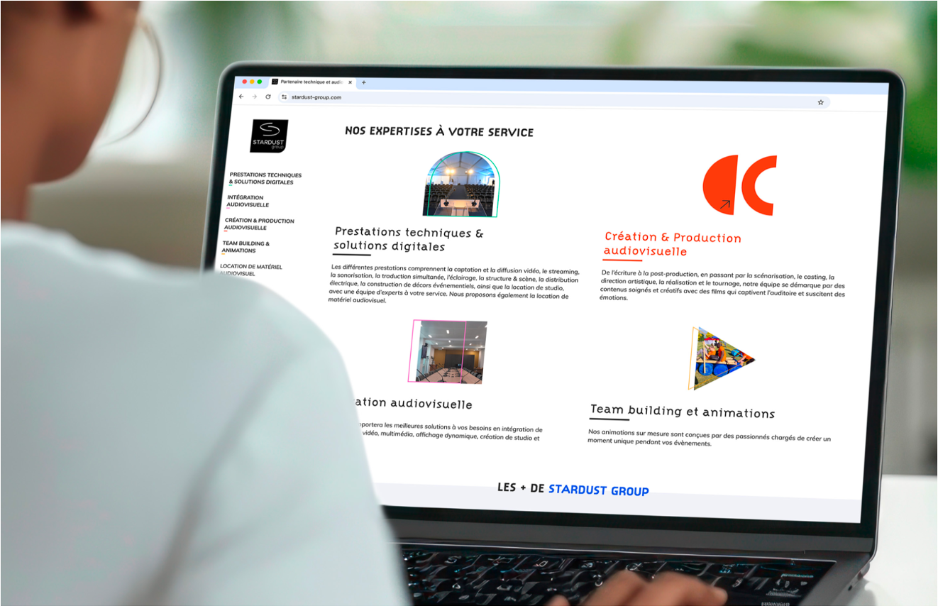 Le site de Stardust Group a été entièrement refondu pour offrir plus de lisibilité