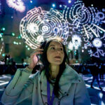 En modélisant précisément l’espace, il était possible de placer Quand le spectateur se promène il peut avoir accès via une écoute au casque et à de la géolocalisation des espaces sonores différents.