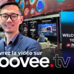 Sur le stand Dahua à l’ISE 2026, Gerald Chen présente une gamme d’affichage couvrant MicroLED, écrans pliables, LED rental et affichage dynamique.