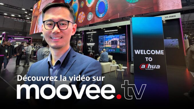 Sur le stand Dahua à l’ISE 2026, Gerald Chen présente une gamme d’affichage couvrant MicroLED, écrans pliables, LED rental et affichage dynamique.