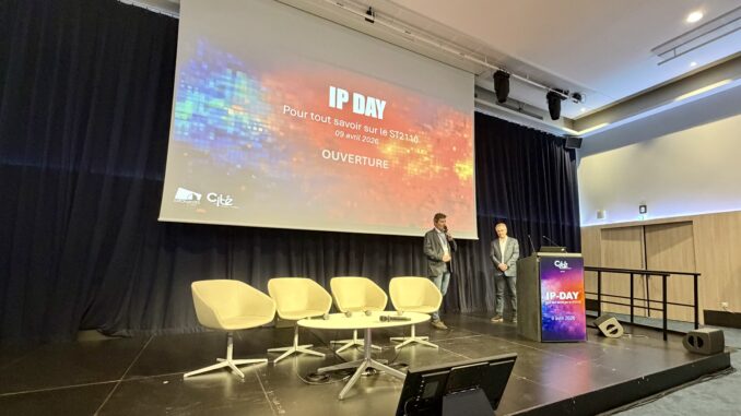 Philippe Guillet ( Cité des Congrès de Nantes ) et François Gazagnes ( Manganelli Technology ) présentent le dispositif technique et le programme de la journée