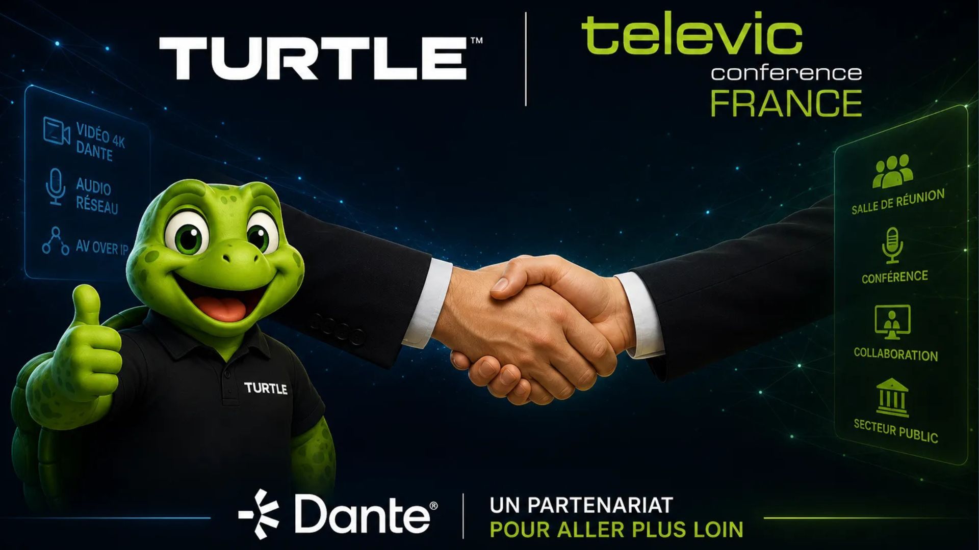 Turtle AV confie sa distribution française à Televic Conference France