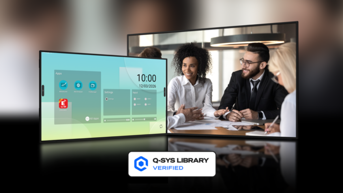 Sharp et Q-SYS renforcent l'intégration des écrans professionnels dans les environnements audiovisuels connectés