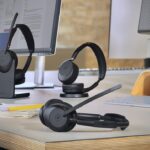 casques professionnels Jabra Evolve3 pour reunions hybrides et IA vocale-Sonovision
