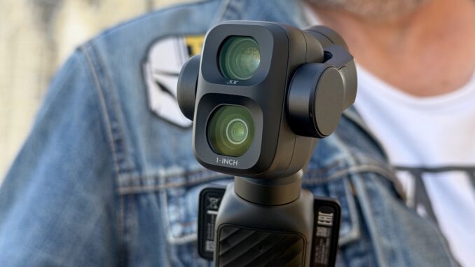 La DJI Osmo Pocket 4P possède un double objectif qui change la façon de tourner