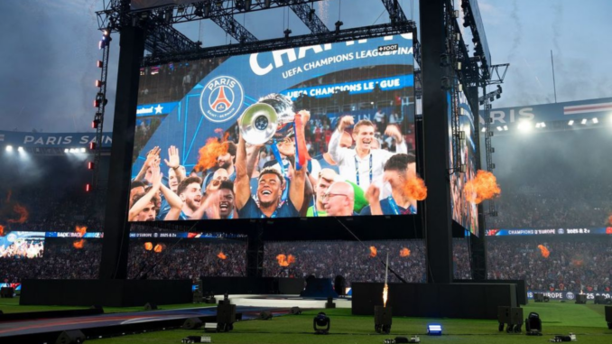 Groupe Novelty signe la production technique de la célébration du PSG au Parc des Princes