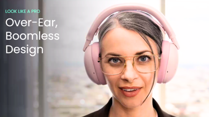 Le Zone Vibe Pro adopte un design circum-auriculaire sans perche micro, avec l’ambition de passer plus facilement des usages professionnels aux usages personnels. © Logitech
