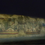 Pixel Sharp a projeté une création inspirée de la Tapisserie de Bayeux sur les falaises de Douvres